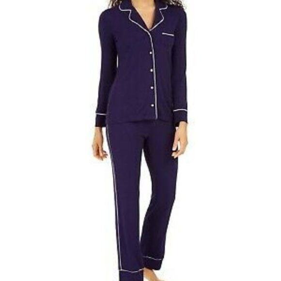 Alfani Women's Ribbed Pajama Set navy xs - Picture 5 of 12